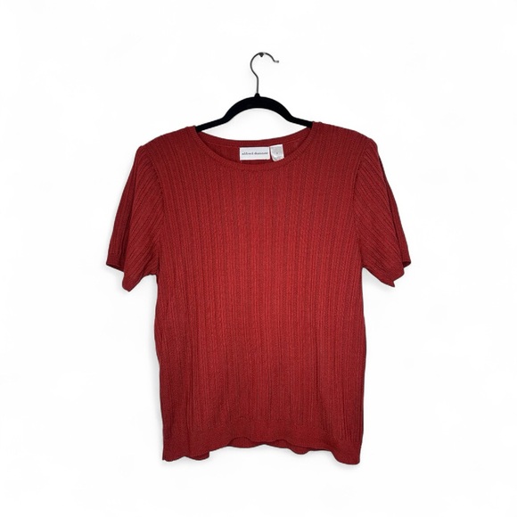 Alfred Dunner Rich Red Knit Top - Picture 1 of 5